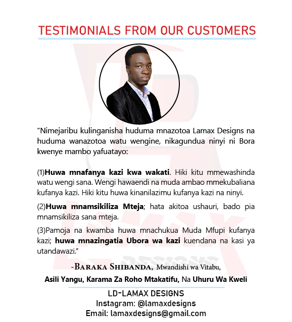 Customer testimonials